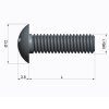 Vis M6 x 50 - Inox - Tête bombée - 3 trous – Image 2