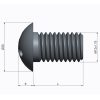 Vis M12 x 60 - Inox - Tête bombée - 3 trous – Image 2