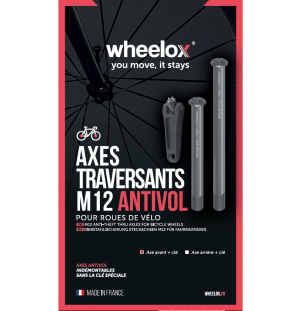 Kit antivol vélo axe traversant AVANT M12 wheelox® – Pas de 150 – Image 2