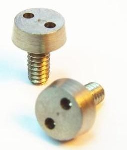 Vis 6,32UNC x 08mm (standard boîtier PC) - Acier - Tête cônique - 2 trous